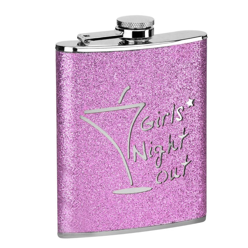 Star 5 Hip Flask - 8 oz - Girls Night