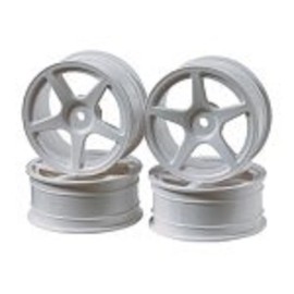Tamiya Spoke Wheels (4), Med-Narrow, White