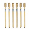 sourcing map 6pcs 120-140 Grits Diamond Grinding Bit 3.5mm Cylindrical