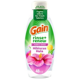 Gain Rinse and Renew Fabric Softener 48 Fl Oz Odor Elimination Hibiscus Hula ...
