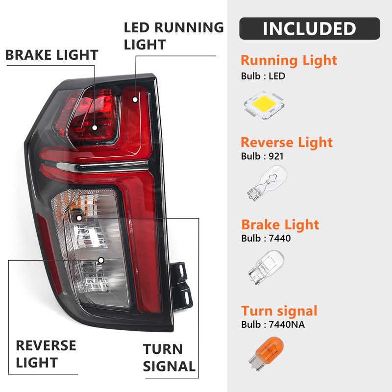 FIONE Tail Lights Compatible with Chevy Tahoe Suburban 2021 2022