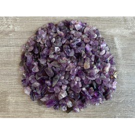 Amethyst Chips – Natural Mini Amethyst Stones, Crushed Undrilled Amethyst, Semi-Tumbled Genuine Amethyst (1/4 lb)