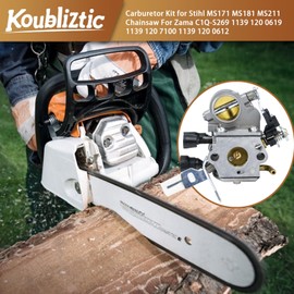 MS171 Carburetor Tune Up Kit for Stihl MS171 MS181 MS211 Chainsaw For Zama C1Q-S269 1139 120 0619, 1139 120 7100, 1139 120 0612