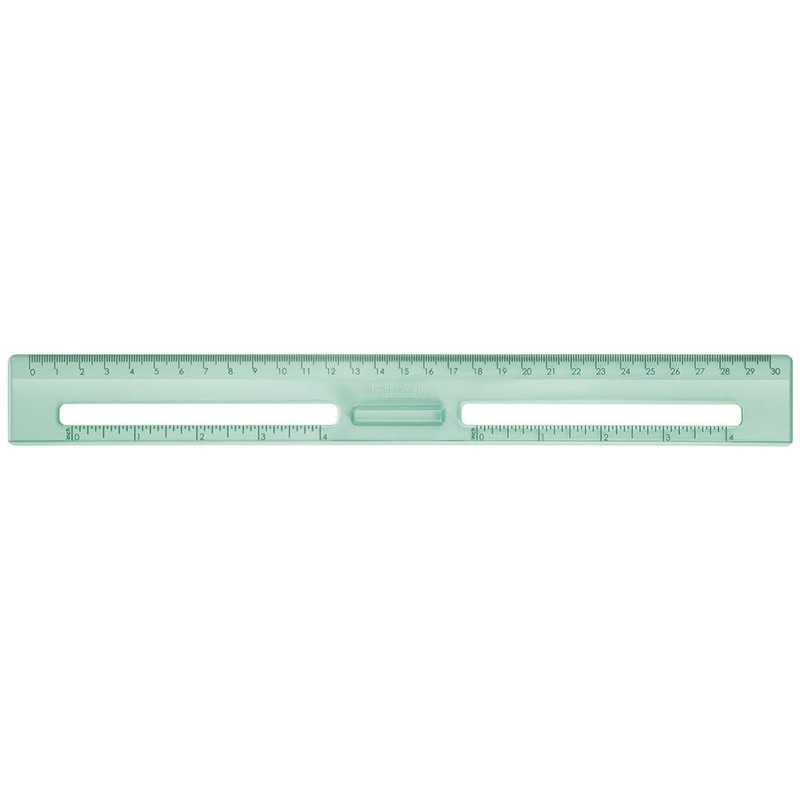 MILAN® New Look Series 30 cm Clear Ruler Green