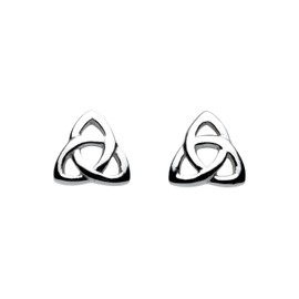 Heritage Women's Sterling Silver Celtic Trinity Knot Stud Earrings