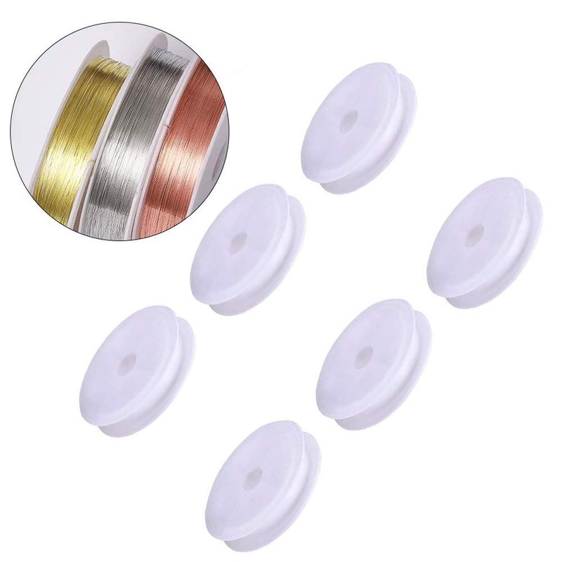 10pcs Plastic Spool Reel Bobbin Empty Spool Winding Reel Finger