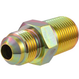 Eastman Gas Fitting Adapter, 3/8 in MIP x 3/8 in OD Flare, Brass, 65708B