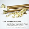 ILAISIHOME 1-1/8 Inch Diameter Wood color Curtain Rods with Cap