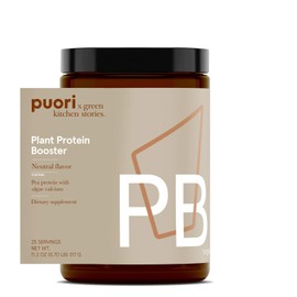 Puori Puori Vegan Plant Protein Enhancer Powder - 25 Servings - Neutral Flavor Pea Protein with Algae Calcium for Essential Amino Acids - Dairy-Free, Vegetarian, Non GMO