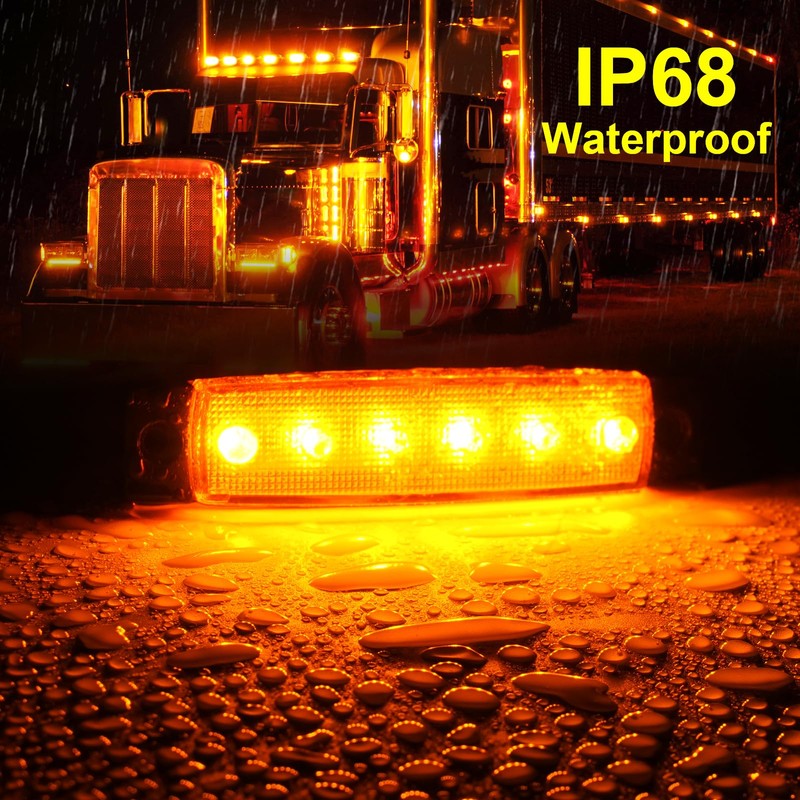 PSDRIQQ 40 Pack 6 LED Trailer Marker Light, DC12-24V Clearance