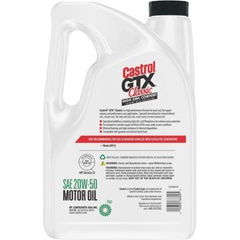 Castrol GTX Classic 20W-50 Conventional Motor Oil, 5 Quart Jug