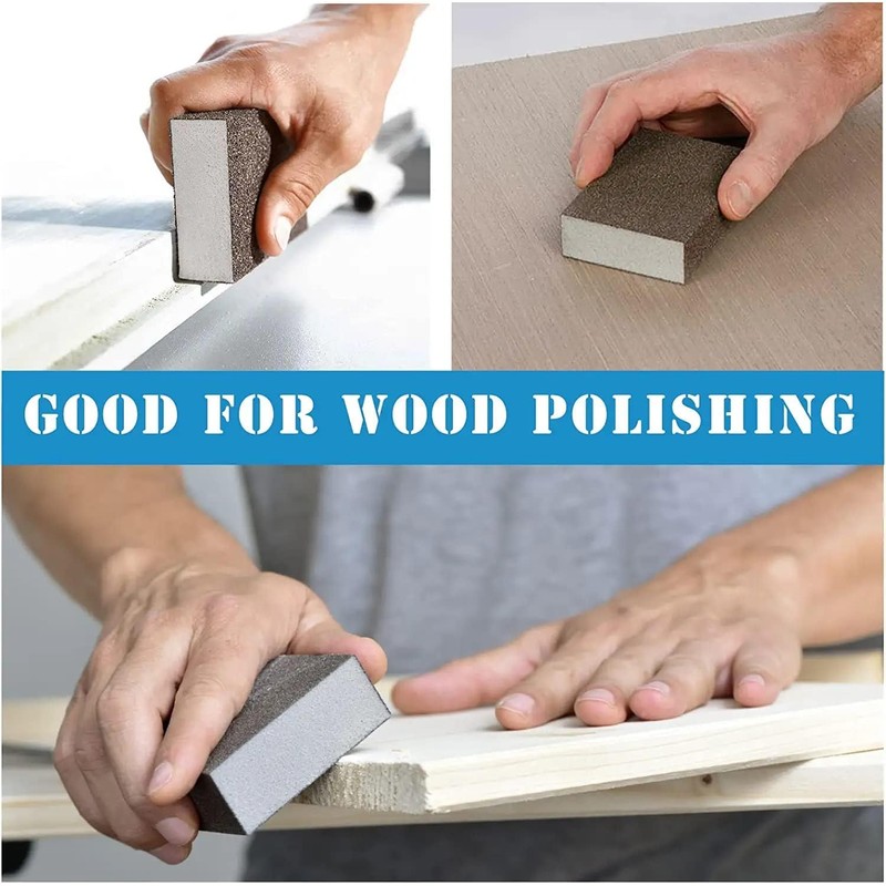 Auniwaig Sanding Sponge Block, 400-600 Grits Sandpaper Sponge, Wet &