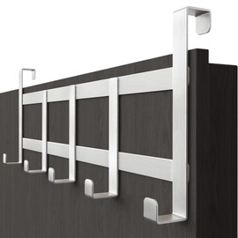 Menz Door Coat Rack, Stainless Steel Door Coat Rack for Hanging, Space-Saving Clothes Hooks, Universal Door Hook Rail for Hanging, Sturdy Door Hooks for Hanging