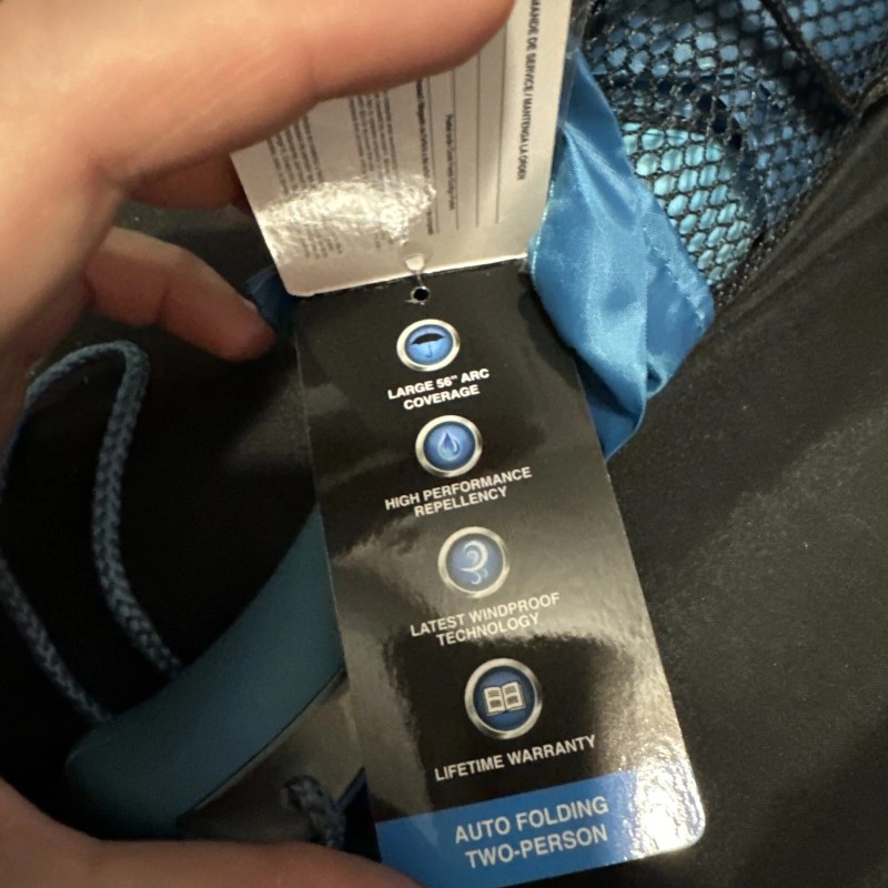 WeatherProof 56" Auto Folding Umbrella - Two Person