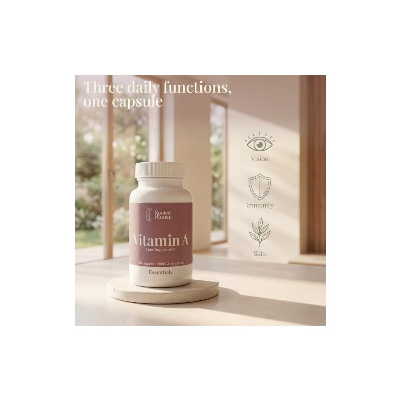 Vitamin A 5000 IU Retinol Acetate, 120 Capsules
