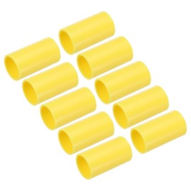 sourcing map 10Pcs PVC Pipe PVC Conduit Coupler Straight Fittings Efficacy 20 mm Terminating Coupler Connectors for Home Hose Electrical Conduit Yellow