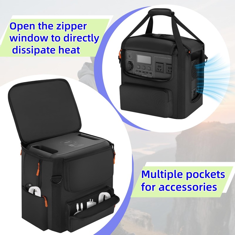 Portable Power Storage Bag Compatible with BLUETTI AC180,Soft Carrying Bag