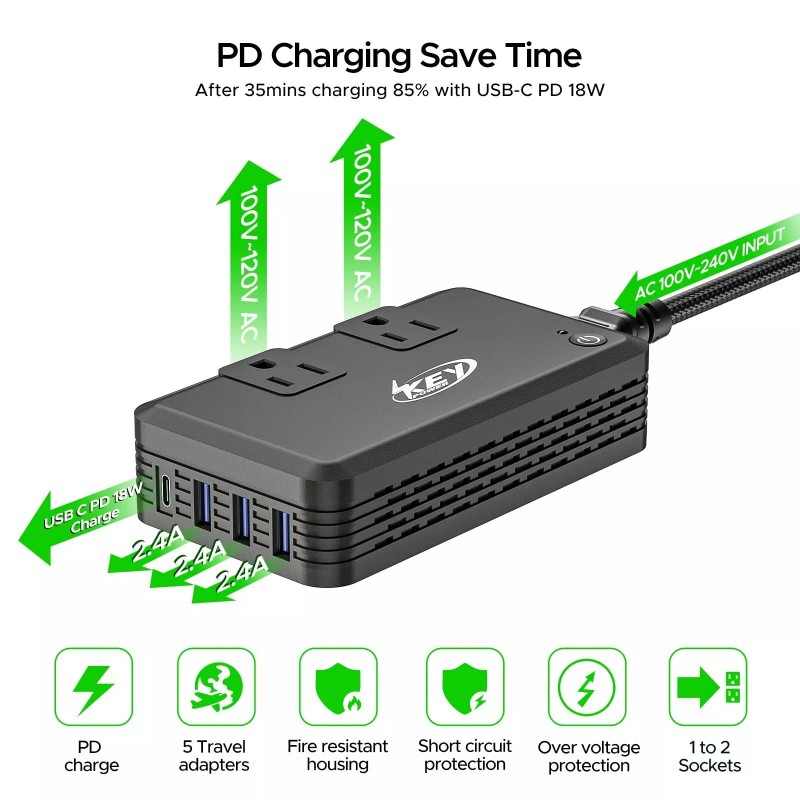 SOKOO 220V to 110V Step Down Voltage Converter 230W Power