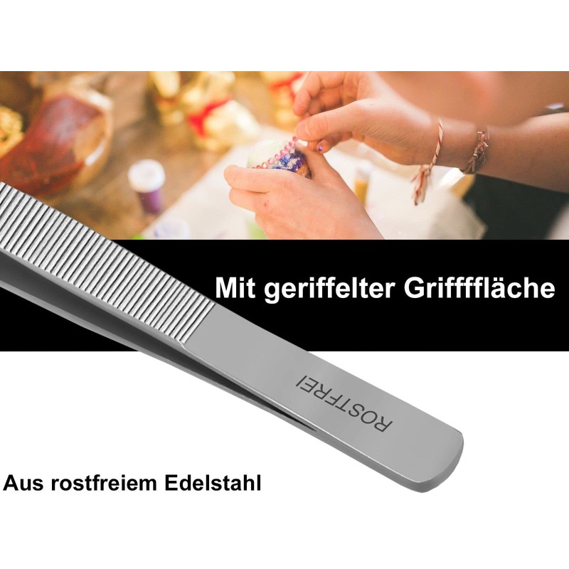 Stamp Tweezers Stainless Steel Stamps Tweezers 11 cm Straight Precision