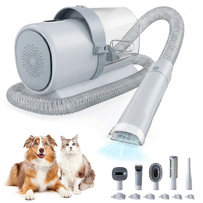 2.5L Pet Grooming Vacuum Kit – 3 Suction Modes with
