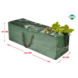ADEPTNA Heavy duty Christmas Tree Storage Bag - Suitable Xmas Tree Up to 7ft -Double Stitched Zip Carry Handles (GREEN)