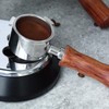 51mm Bottomless Portafilter 3 Ear Stainless Steel Wood Handle Detachable