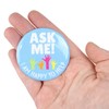 Ask Me Anything Buttons, Volunteer, Teacher, and Customer Service Employee