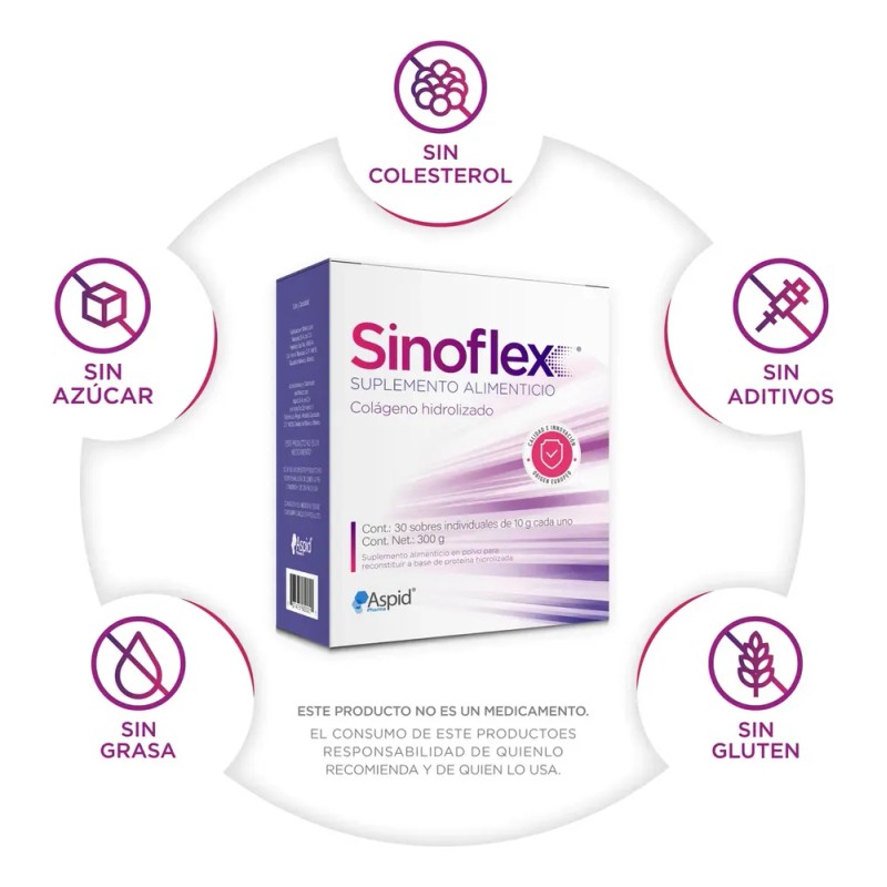 Sinoflex Colgeno Hidrolizado Con 30 Sobres De 10 g cada