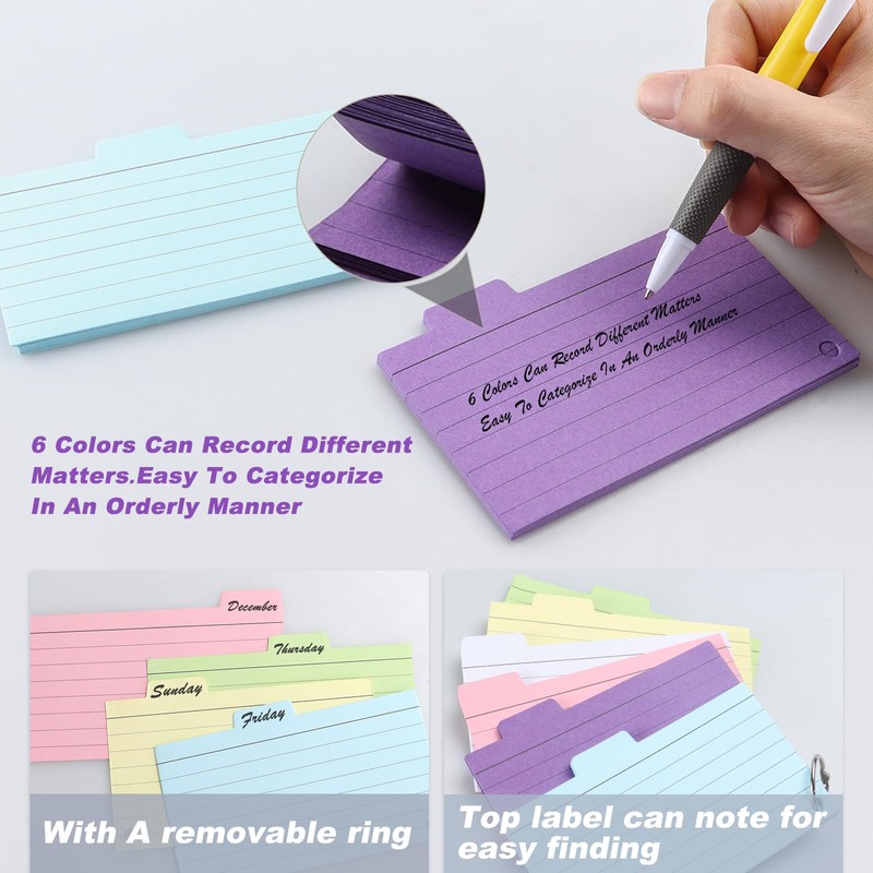 300pcs Index Cards, Cue Cards Flash Cards Index Card Box