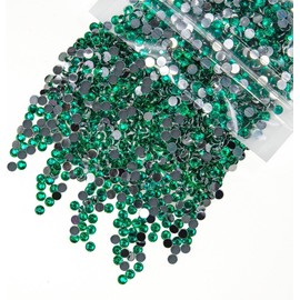 qiipii 10000PCS 2mm Jade Green Crystal Resin Rhinestones for Crafting Flatback Moss Green Stones Bulk SS6 Diamonds Crystals Gems Charms for Nails Face Eyes Makeup Tumblers Bottles DIY Crafts Clothes