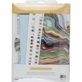 Dimensions Flowers for Sale Counted Cross Stitch Kit, 9" x 12", 14 Cnt. Light Blue Aida 5 Piece