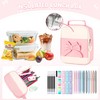 Tecoloy Backpack for Girls, 3PCS Girls Backpack with Lunch Box