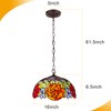 Capulina Tiffany Pendant Light 2 Light 16 Inches Wide Red