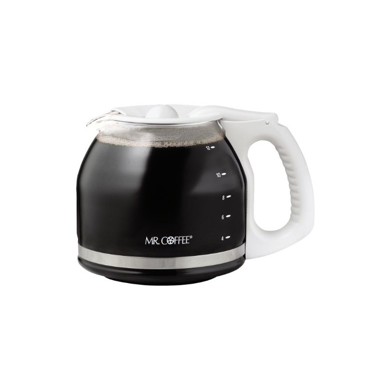 Mr. Coffee Replacement 12-Cup Glass Carafe, White -