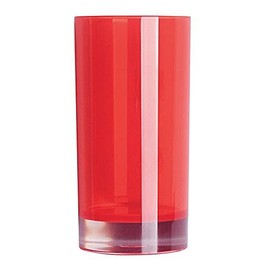 Excelsa Linea Bagno Zahnputzbecher Ø6,3x13cm in rot, Polystyrol, 6.3 x 6.3 x 13 cm