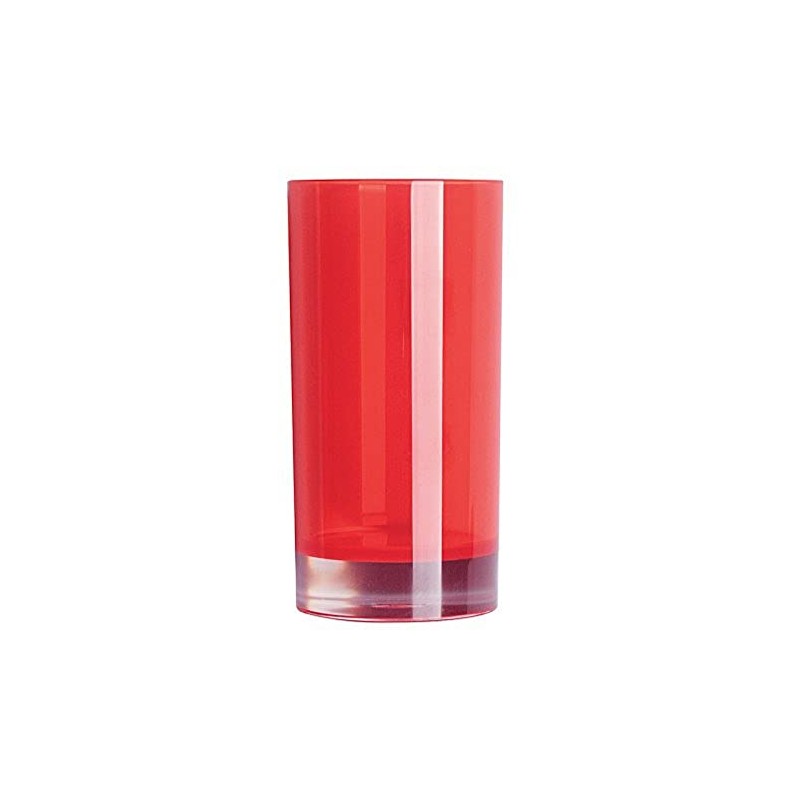 Excelsa Linea Bagno Zahnputzbecher Ø6,3x13cm in rot, Polystyrol, 6.3 x