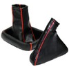 AERZETIX Black Gusset Gear Hand Brake Red Fits Vauxhall Astra