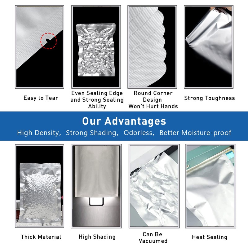 50 Pack 1 Gallon Mylar Bags for Food Storage with