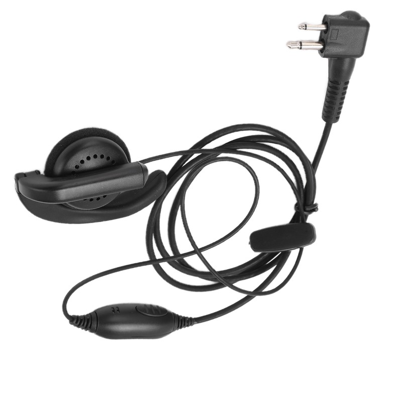 Walkie Talkie Headset Intercom 2 Way Radio Black Earphones Universal