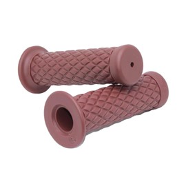 Alpha Depot Handle Grip, 0.9 inches (22.2 mm), Bike Grip, Diamond Pattern, Diamond Cut, Universal, Left and Right Set, Retro, Non-Piercing (Gray)