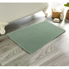Olivia Rocco LUXE Bath Mat Washable Bathroom Mat Extra Water Absorption Quick-drying 850 GSM Bath Toilet Mats Super Soft Egyptian Cotton Rugs 50x80 cm (Duck egg)