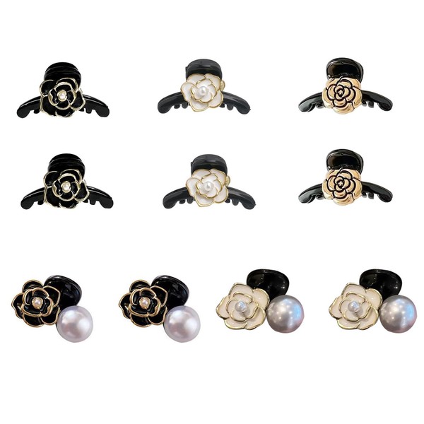 10 Pcs Mini Hair Clips, BetterJonny Mini Flower Hair Claw