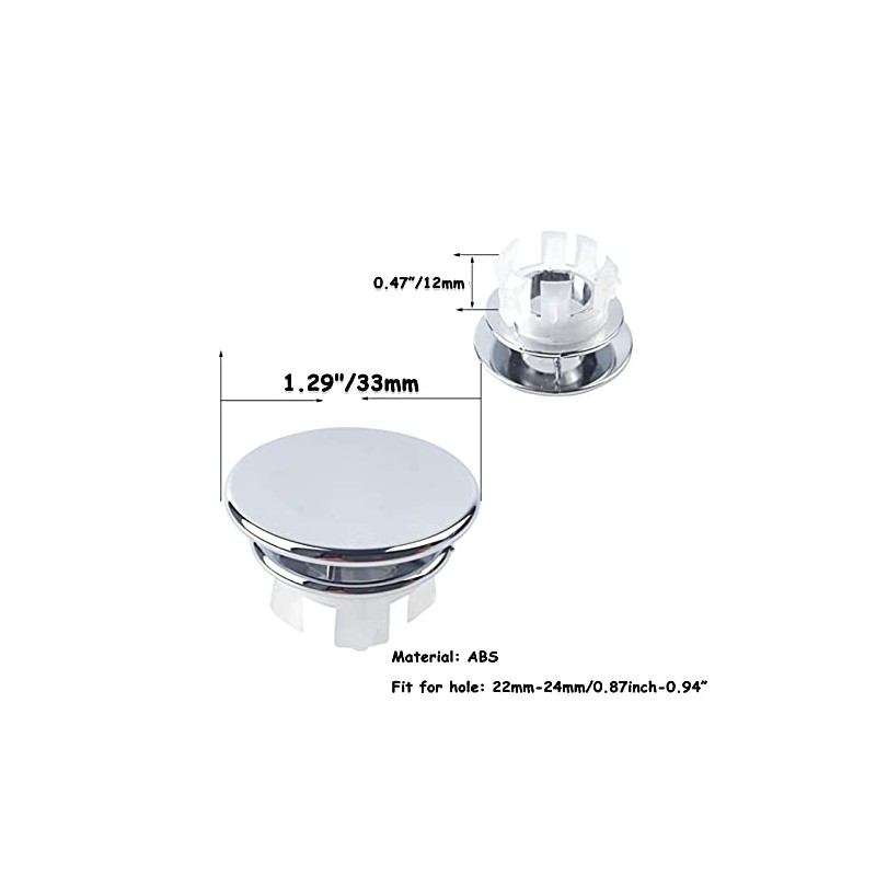 4 Pack Sink Basin Overflow Trim Ring Solid Bathroom Sink