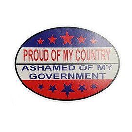 Proud of my Country, Ashamed of my Government 4" | Decal Vinyl Sticker | Cars Trucks Vans Walls Laptop | 2nd Amendment American enthusiasts Custom America Merica Flag