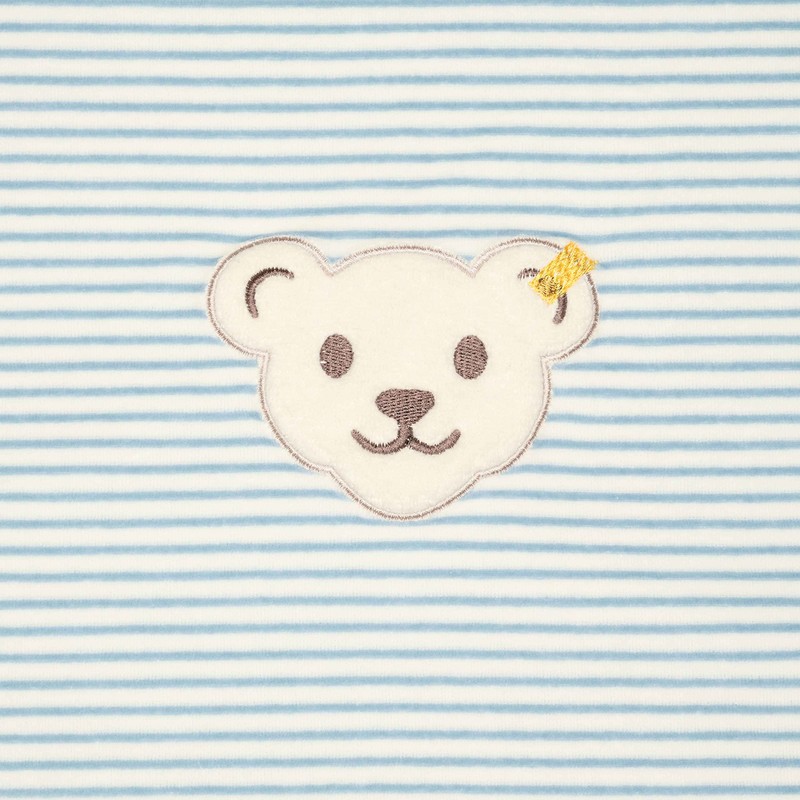 Steiff Unisex Baby Basic Blanket Nicky GOTS, celestial blue