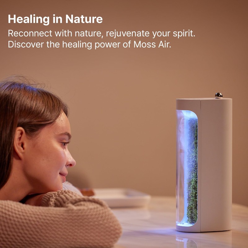 Mosslab Moss Air – Living Moss Terrarium Humidifier | Soothing