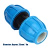 4Pcs 25mm PE Plastic Straight Water Pipe Connector, Push Fit