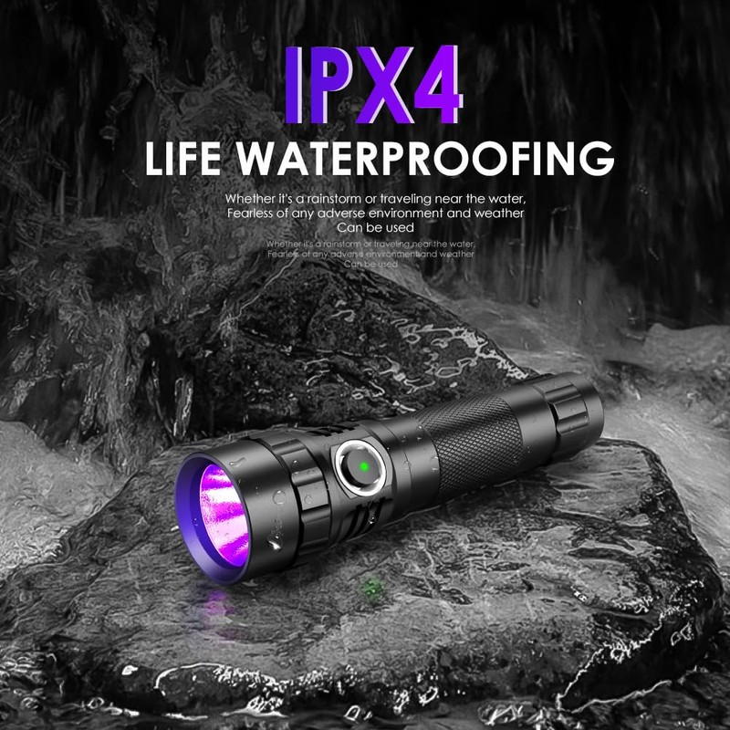 KEENZO 501BPRO UV Flashlight, 395nm UV 395nm LED Ultraviolet Flashlight,