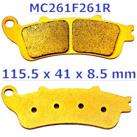 MC Brake Pads for Honda GL 1800 A ABS Goldwing 2001-2017/ VTX1800 2002-2011/ VFR 800 1998-2005/ ST 1100 1996-2002/ ST1300 2002-2007/ CBR 1100 XX 1997-2003 Sintered Copper Front Rear Brakes MC261F261R