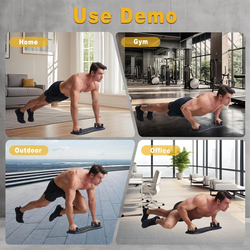 HOTWAVE Push Up Board, Portable Pushup Board for Men, Foldable